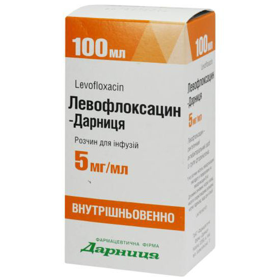 Левофлоксацин-Дарница раствор для инфузий 5 мг/мл 100мл